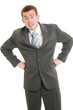 Businessman surprise on a white background.