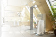 Bathroom designed in the mansarde (drawing)
