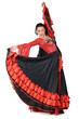 Young girl elegance in the style of flamenco
