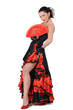 Young girl elegance in the style of flamenco