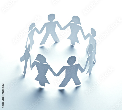 Photo: paper people cutout connection community paper people cutout connection community