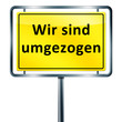 Ortschild Umzug