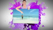 Woman showing people on the beach