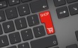 shop icon, button on black keyboard