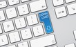download arrow icon, button on white keyboard