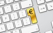 Photo en ligne au meilleur prix Euro ? icon - gold button - white keyboard