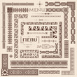 Decorative menu and invitation border elements