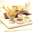 Tempura de boquerones con tres salsas
