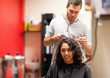 Man combing hair