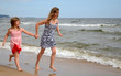 Sisters on the beach