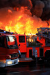 Blazing fire in city