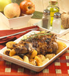Foto: Pierna de cordero asada con frutas Pierna de cordero asada con frutas