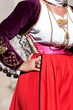 Sardinia, Italy: Redentore festival. Detail of a dress