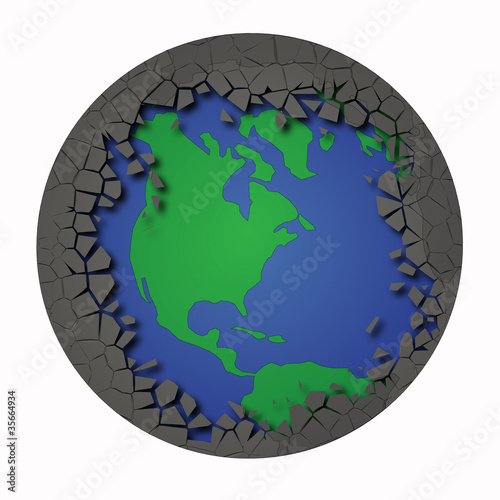 Cracked Globe