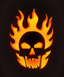 Halloween carved skull