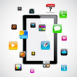 Touchscreen tablet concept.
