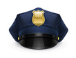 police peaked cap with cockade