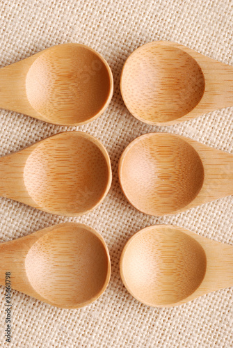 Photo: sei cucchiai di bambù sei cucchiai di bambù