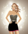 Beautiful Fashion Woman Wearing Cocktail Dress Beautiful Fashion Woman Wearing Cocktail Dress