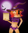 Beautiful Witch and old scroll