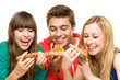 Photo: Group Of Teenagers Eating Pizza Group Of Teenagers Eating Pizza