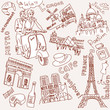 Sightseeing in Paris doodles
