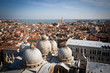 View of St Mark's Basilica from the Campanile tower