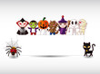 Cartoon Halloween card Cartoon Halloween card