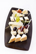 plate with different types cheese