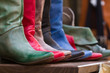 Colorful hand-made boots from Tuscany