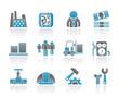 Business, factory and mill icons - vector icon set Business, factory and mill icons - vector icon set