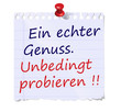echter genuss unbedingt probieren
