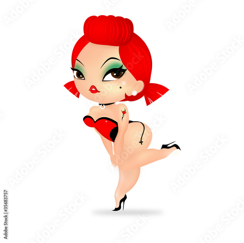 Illustration: Sexy pin up girl Sexy pin up girl