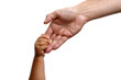Father and son holding hands