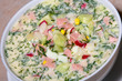 Russian cold soup - okroshka