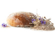 rye bread decorated with cornflower rye bread decorated with cornflower