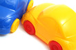 Crash of two toy cars