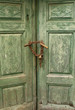 green wooden door green wooden door