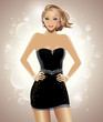 Beautiful Woman Wearing Little Black Dress Beautiful Woman Wearing Little Black Dress