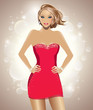 Beautiful Fashion Woman Wearing Cocktail Dress Beautiful Fashion Woman Wearing Cocktail Dress