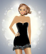 Beautiful Fashion Woman Wearing Cocktail Dress Beautiful Fashion Woman Wearing Cocktail Dress
