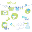 Photo en ligne au meilleur prix Baby shower design elements