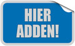 Sticker blau eckig curl oben HIER ADDEN! Sticker blau eckig curl oben HIER ADDEN!