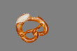 Brezel angebissen