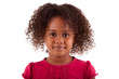 Photo: Cute little African Asian girl isolated on white background Cute little African Asian girl isolated on white background
