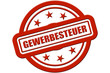 Sternen Stempel rot rel GEWERBESTEUER