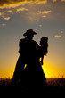 Photo: Cowboy couple silhouette dip Cowboy couple silhouette dip