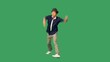 Video: Portrait of male break dancer jumping while dancing Portrait of male break dancer jumping while dancing