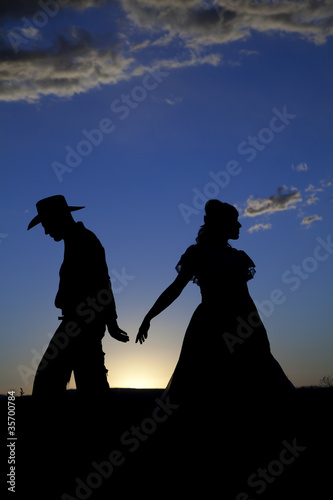 cowboy walking away