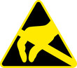 Warnschild Warnzeichen ESD Gefährdete Bauteile